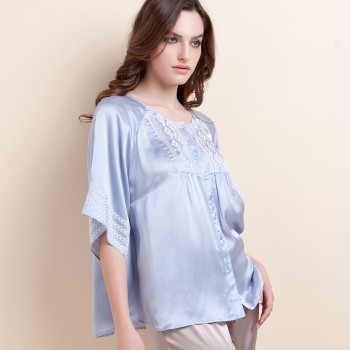 金三塔夏季新品 100%桑蠶絲刺繡高端家居服，優(yōu)雅與舒適的完美結(jié)合